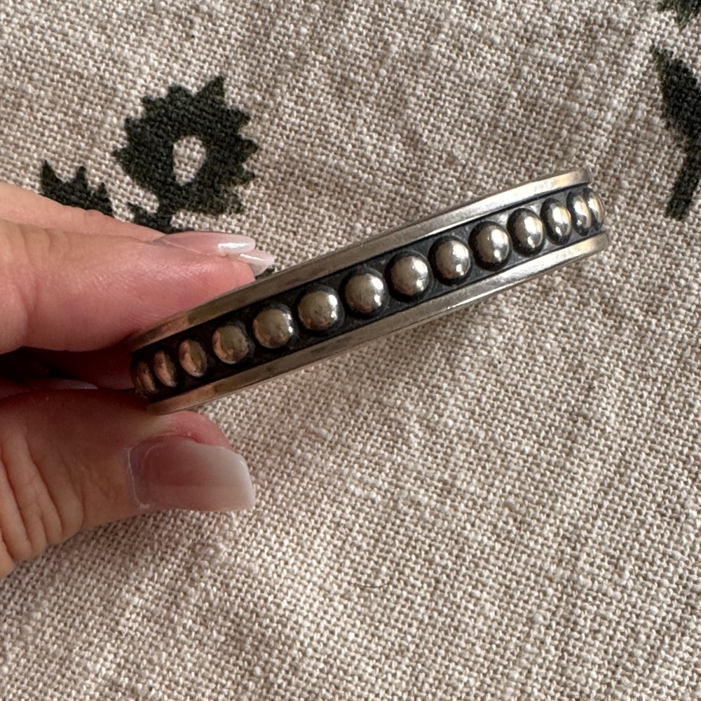 James Avery Silver Beaded Cuff Bracelet